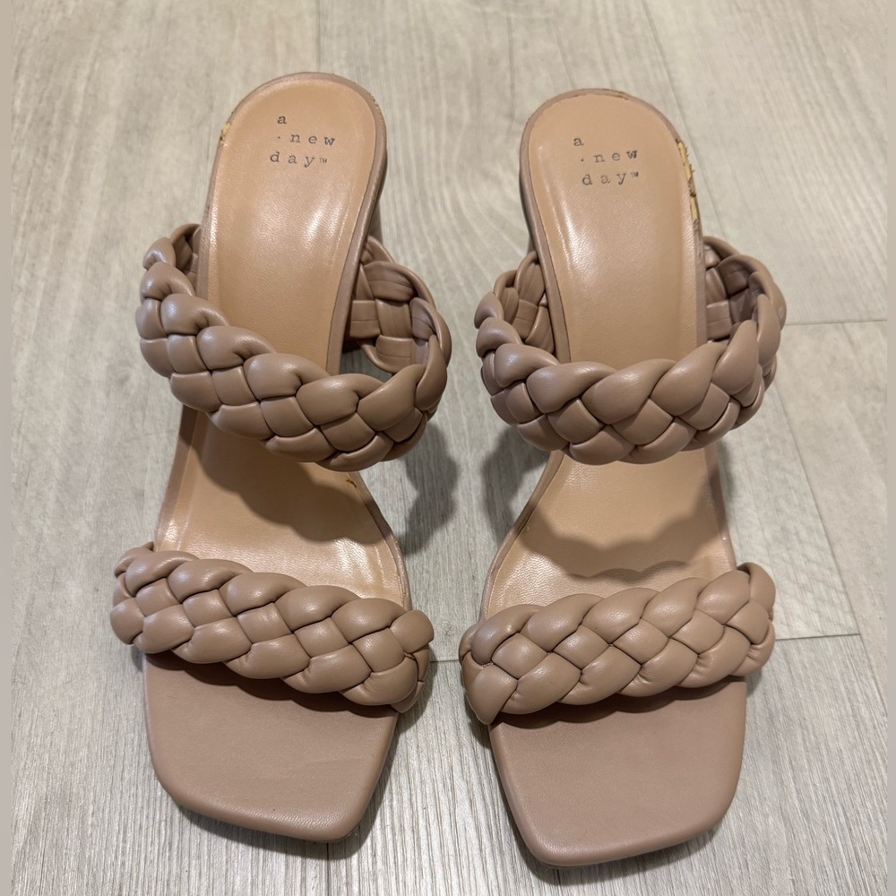 A New Day Women's Tan Braided Sandals